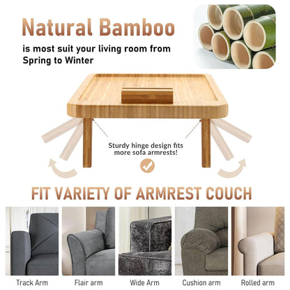 Wooden Lazy Sofa Tray Rotating With Mobile Phone Tablet Holder Dinner Plate Breakfast Plate Snack Foldable Tray
