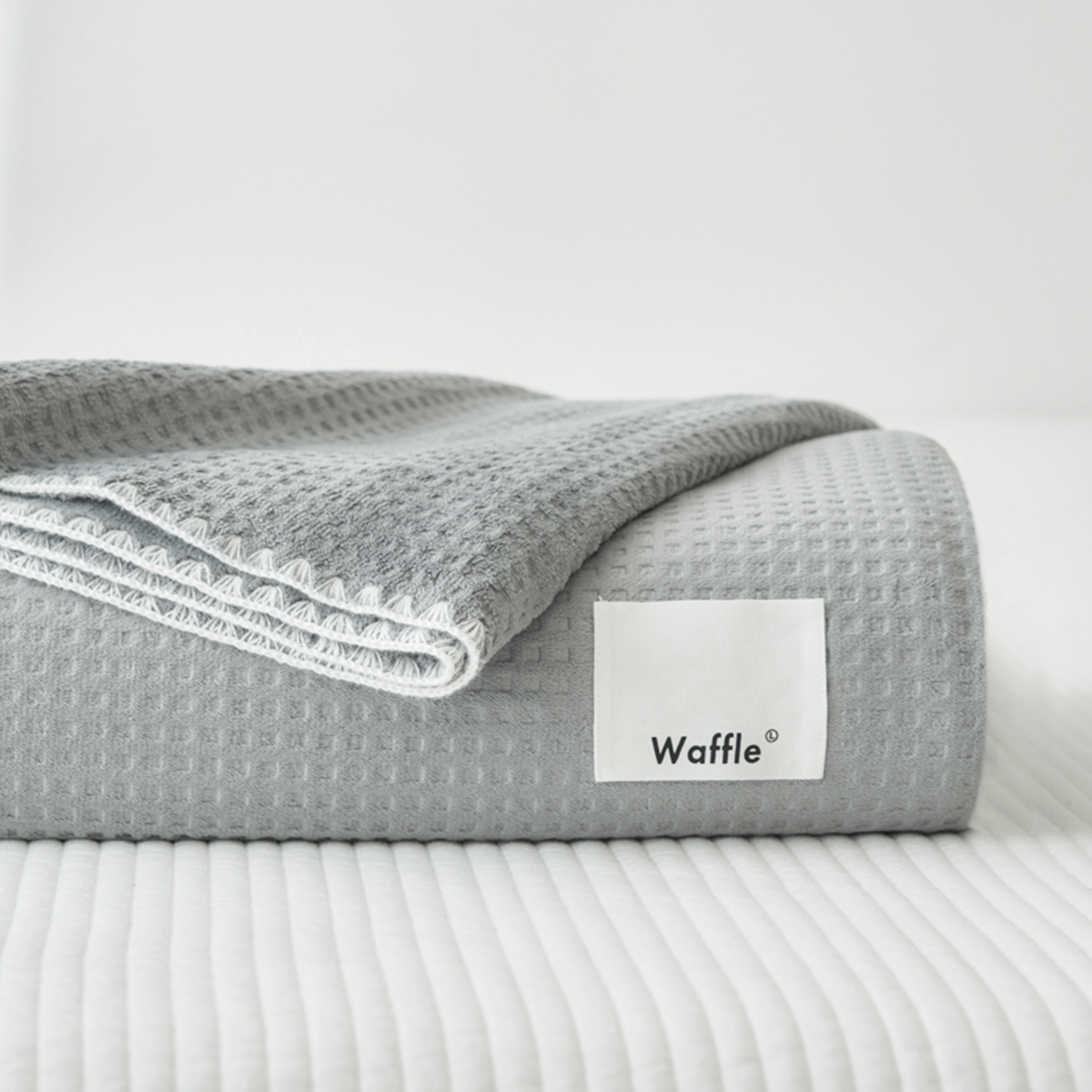 Thick Waffle Fleece Blanket in 2 Colour Options – Product View 10