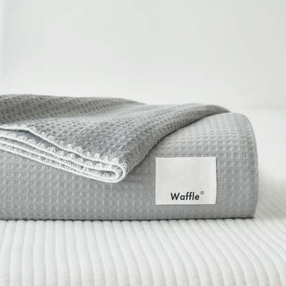 Thick Waffle Fleece Blanket in 2 Colour Options – Product View 10
