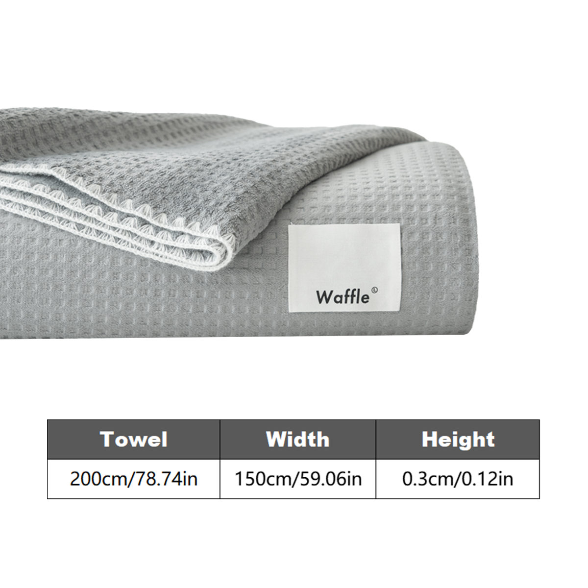 Thick Waffle Fleece Blanket in 2 Colour Options – Product View 3