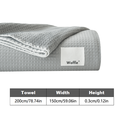 Thick Waffle Fleece Blanket in 2 Colour Options – Product View 3