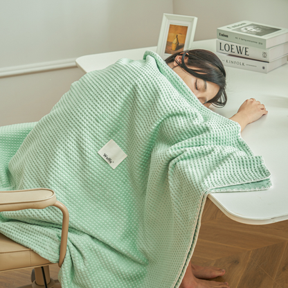 Thick Waffle Fleece Blanket in 2 Colour Options – Product View 7