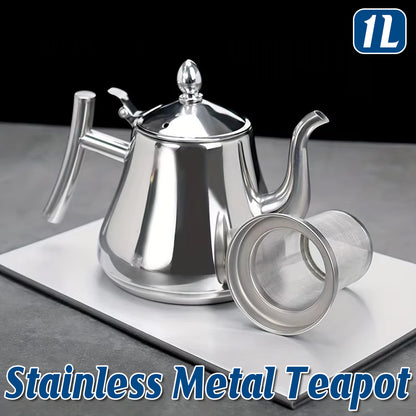 Thickened Stainless Steel Teapot Kettle with Built-in Strainer