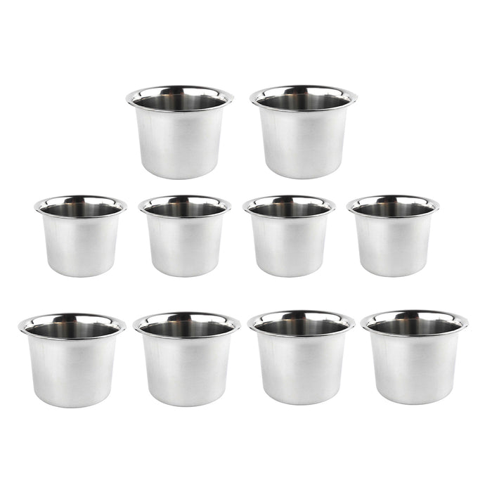 10 Pcs Steel Mixing Bowls with Rolled Rims