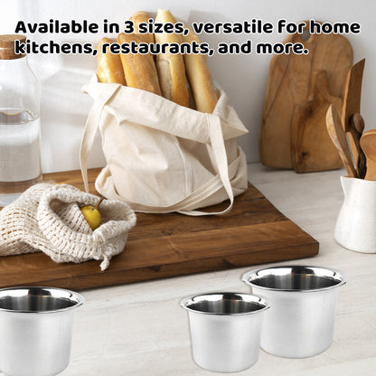 10 Pcs Stainless Steel Mixing Bowls 3 Sizes Food-Grade Kitchen