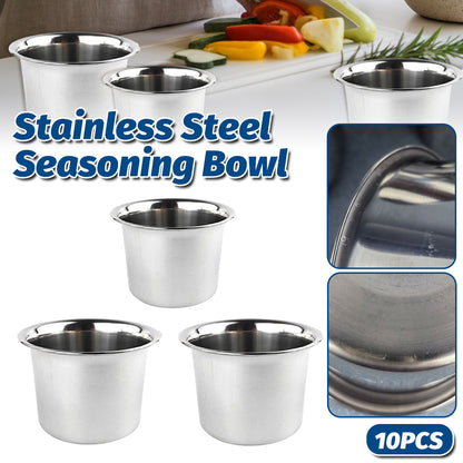 10 Pcs Stainless Steel Mixing Bowls 3 Sizes Food-Grade Kitchen