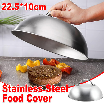 Stainless Steel Food Cover Dome Lid for Teppanyaki Grill and Steak
