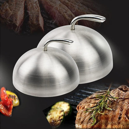 Non Magnetic Stainless Steel Steak Cover Round BBQ Lid High Pot Cover Food Cover