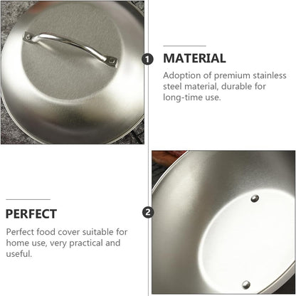 Stainless Steel Food Cover Dome Lid for Teppanyaki Grill and Steak