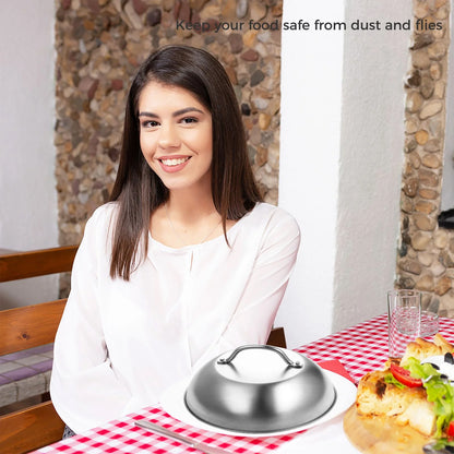 Stainless Steel Food Cover Dome Lid for Teppanyaki Grill and Steak