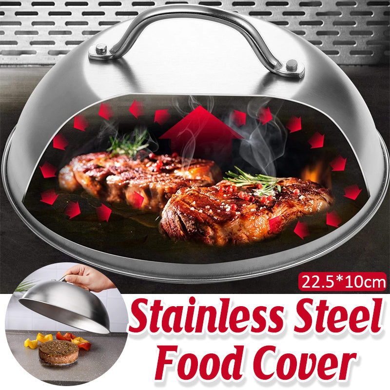 Stainless Steel Food Cover Dome Lid for Teppanyaki Grill and Steak