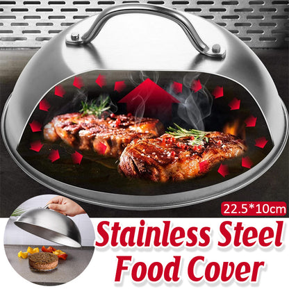 Stainless Steel Food Cover Dome Lid for Teppanyaki Grill and Steak