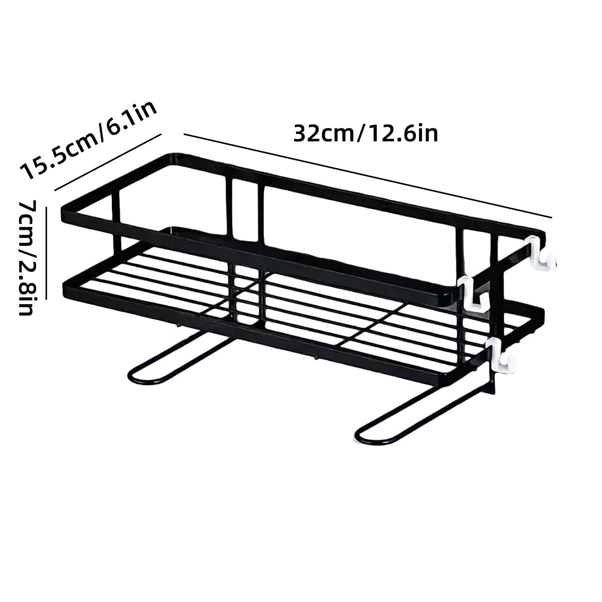 Storage Rack 1Tier Space Saver Over The Toilet Steel Bathroom Shelf Organizer AU
