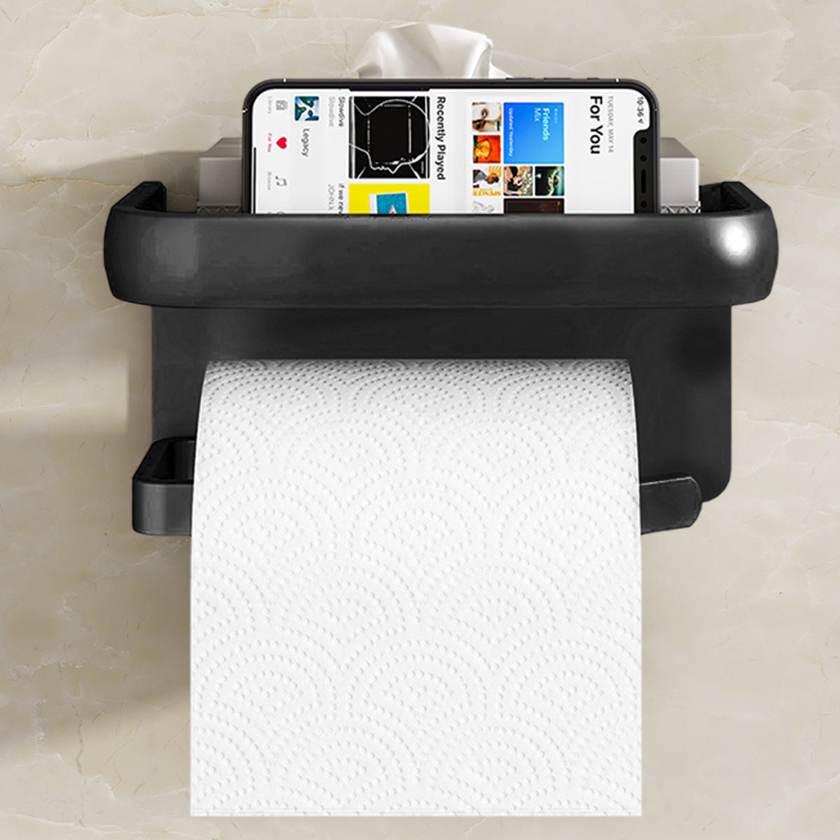 Wall Mounted Bathroom Paper Towel Holder Roll Hand Towel Rack for Easy Access