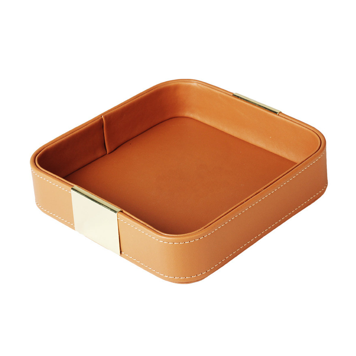 Leather Desktop Storage Tray Key Organizer Entryway Cosmetic Clutter Tray AU
