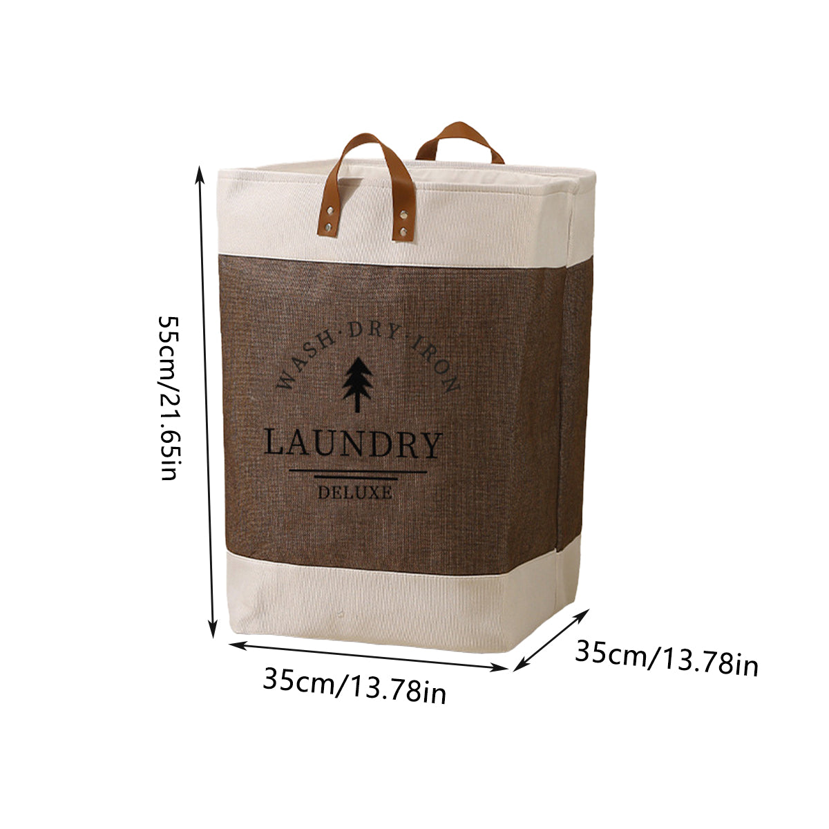 Large Capacity Foldable Clothes Storage Basket with Handles