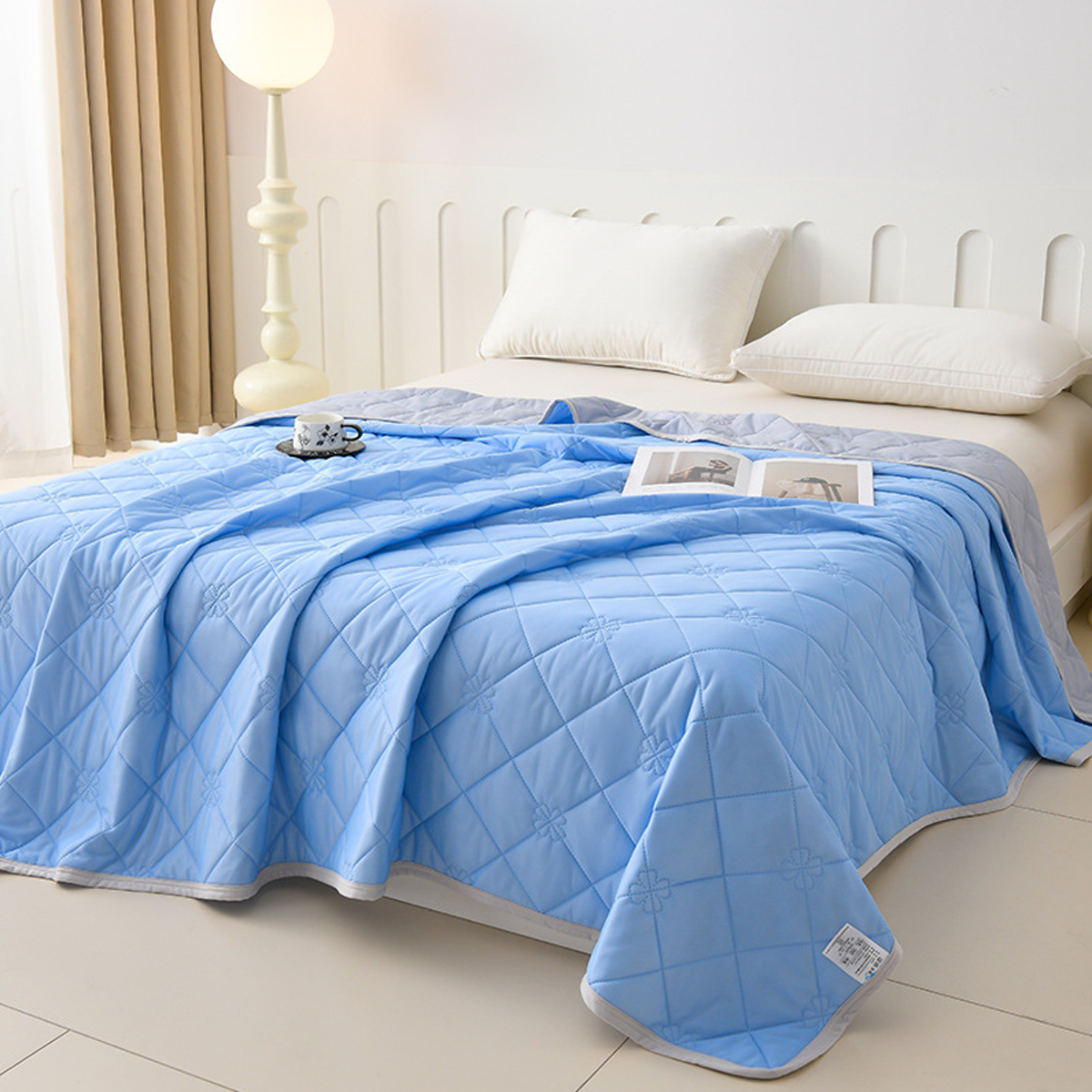 Lightweight Hotel Guest Bed Quilt 180 x 200cm – Product View 9