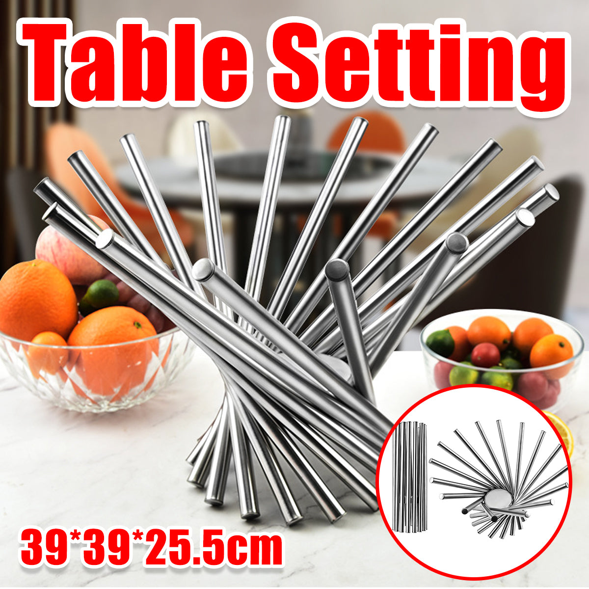 Stainless Steel Rotating Fruit Bowl for Living Room Display