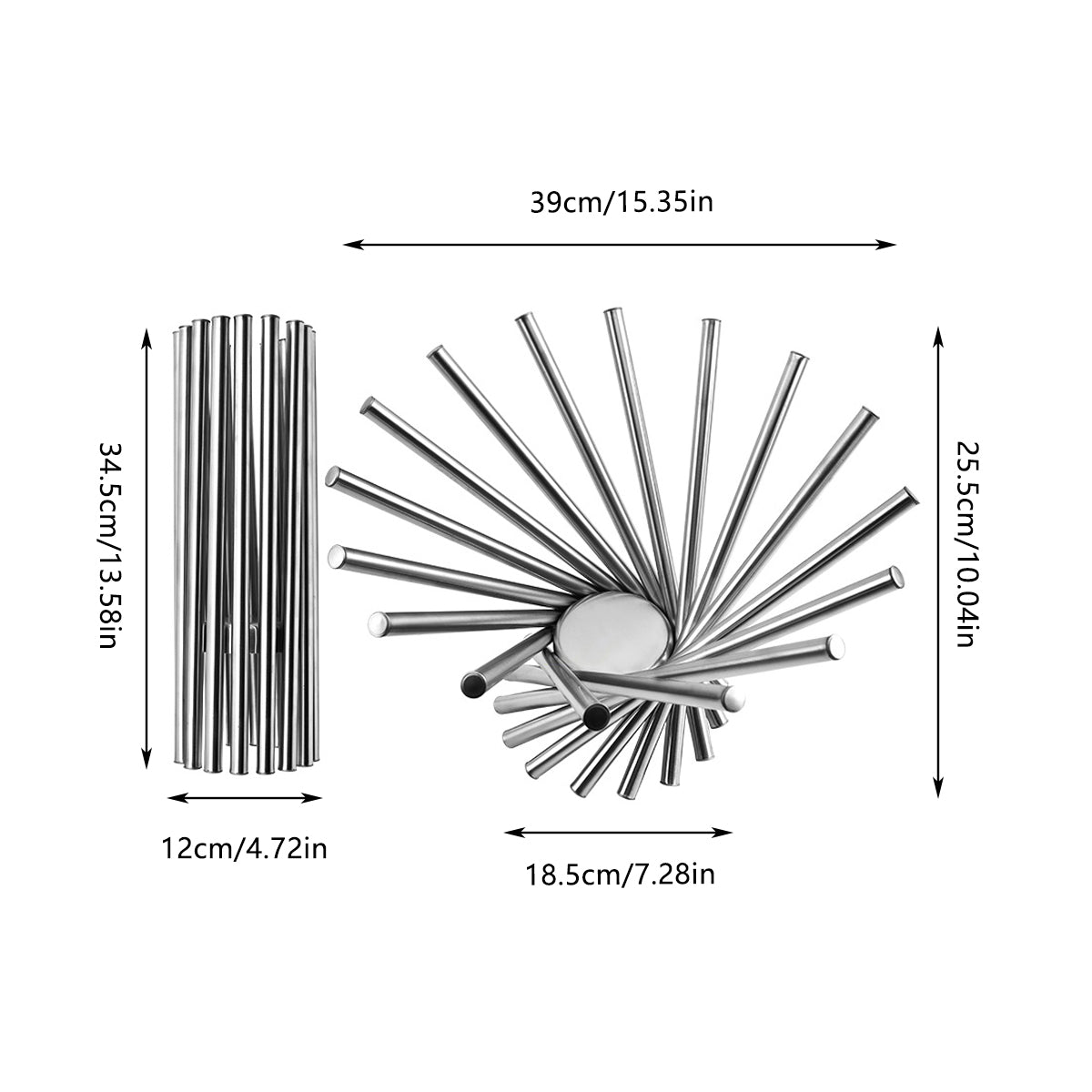 Stainless Steel Rotating Fruit Bowl for Living Room Display