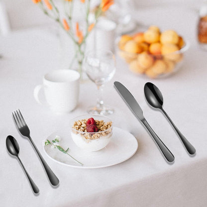 2 Sets Stainless Steel 4 Piece Cutlery Knife Fork Spoon