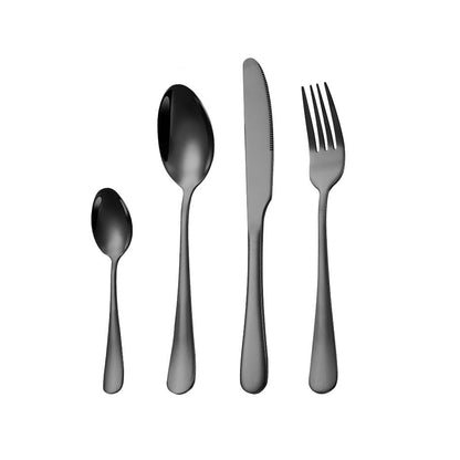 2 Sets Stainless Steel 4 Piece Cutlery Knife Fork Spoon
