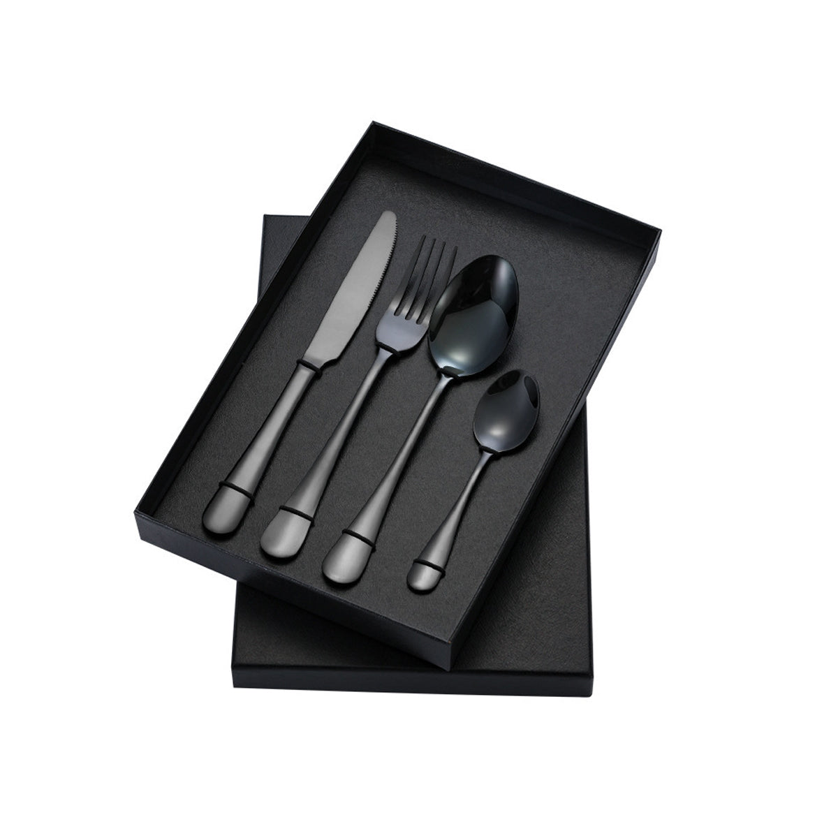2 Sets Stainless Steel 4 Piece Cutlery Knife Fork Spoon