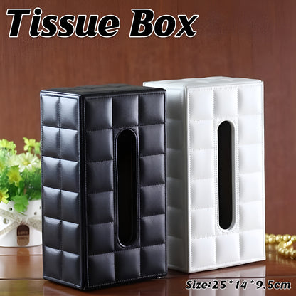 Leather Tissue Box Holder Rectangular Tissue Dispenser for Living Room Home AU