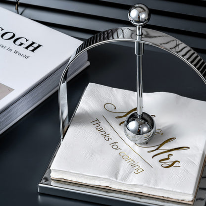 Stainless Steel Square Tabletop Tissue Holder for Kitchen Cafe Restaurant