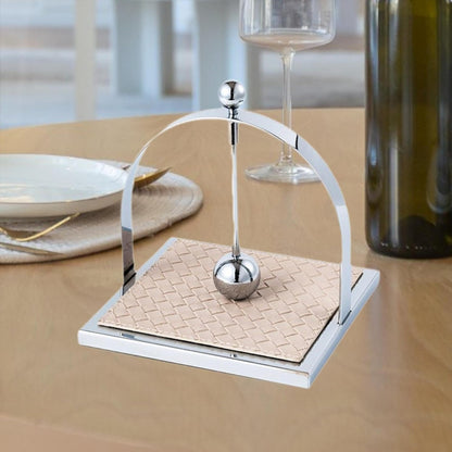Stainless Steel Square Tabletop Tissue Holder for Kitchen Cafe Restaurant