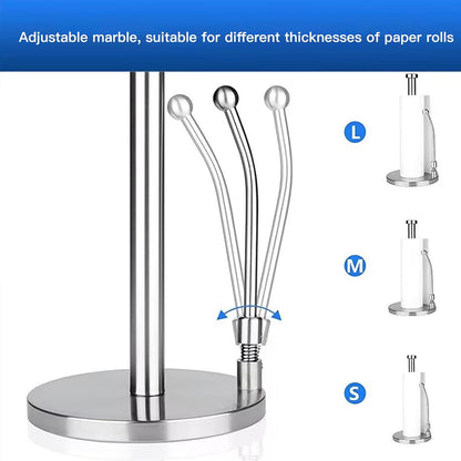 Stainless Steel Spring Paper Towel Holder Countertop