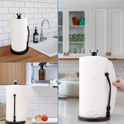 Stainless Steel Spring Paper Towel Holder Countertop