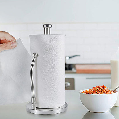 Stainless Steel Spring Paper Towel Holder Countertop