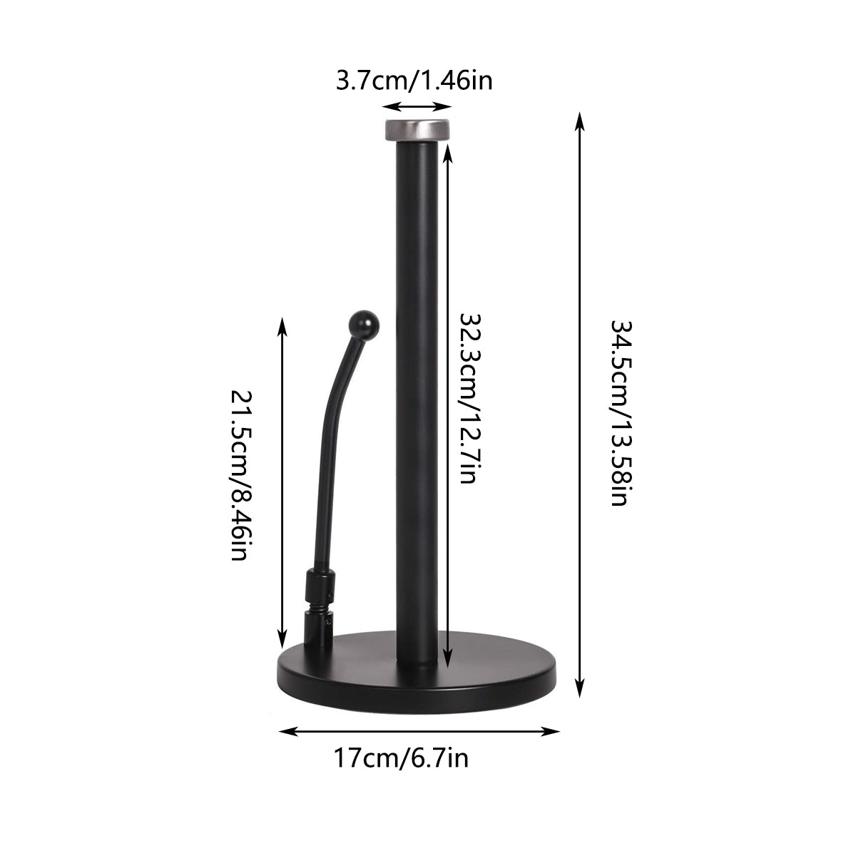 Stainless Steel Spring Paper Towel Holder Countertop