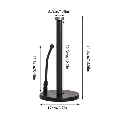 Stainless Steel Spring Paper Towel Holder Countertop