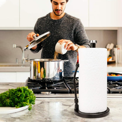 Stainless Steel Spring Paper Towel Holder Countertop
