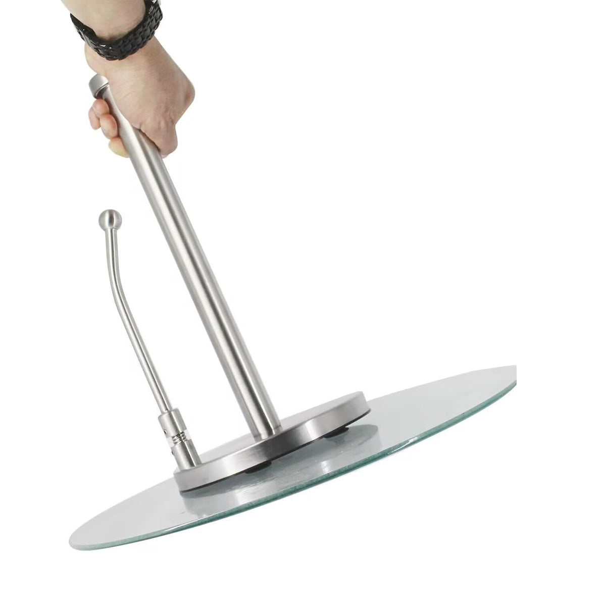 Stainless Steel Spring Paper Towel Holder Countertop