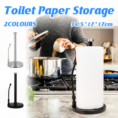 Stainless Steel Spring Paper Towel Holder Countertop