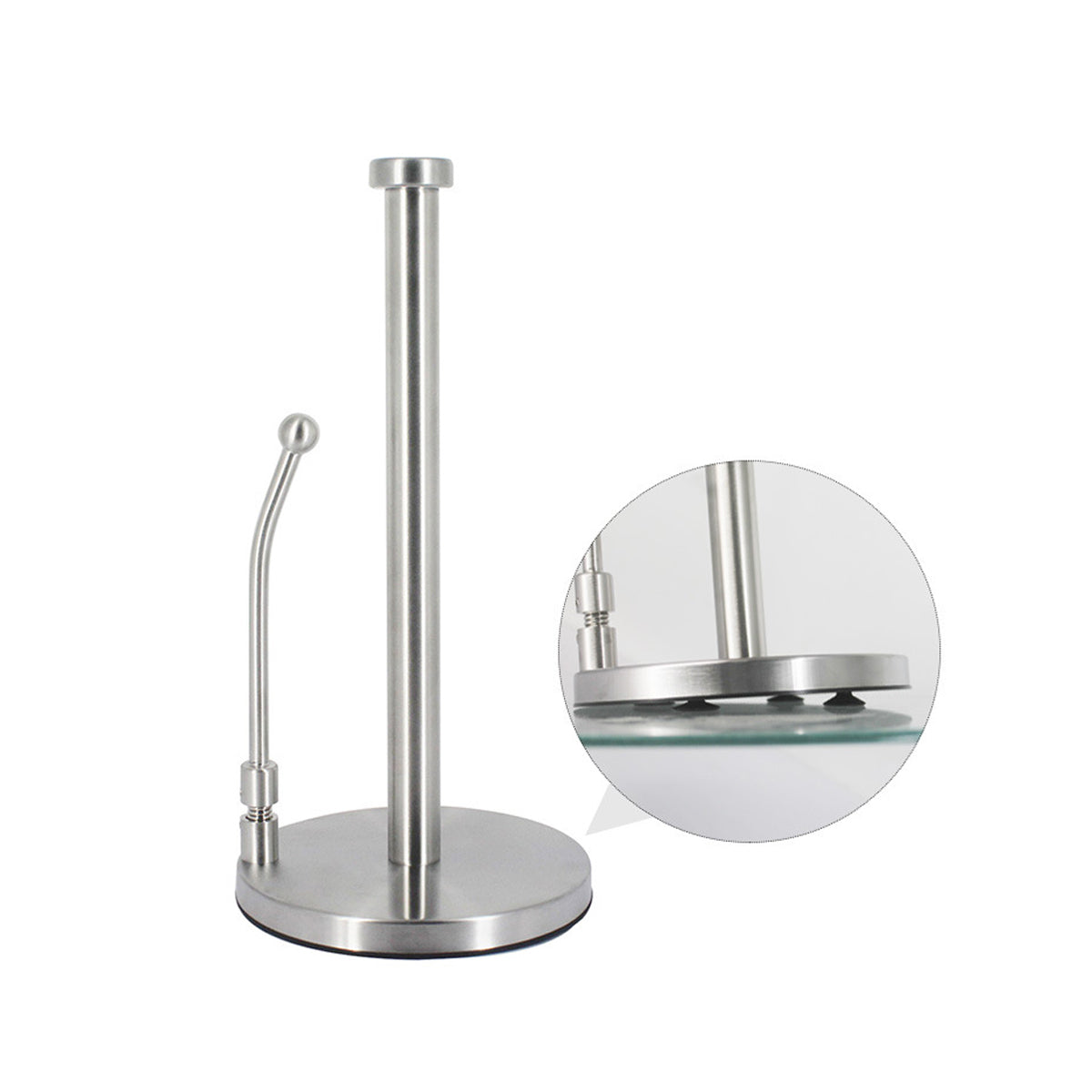 Stainless Steel Spring Paper Towel Holder Countertop