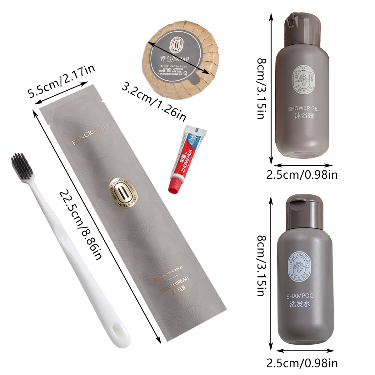 Travel Size Hotel Toiletries Shampoo Soap Disposable Set