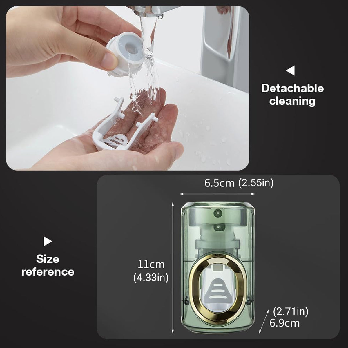 Automatic Toothpaste Dispenser in 3 Colours – Product View 10