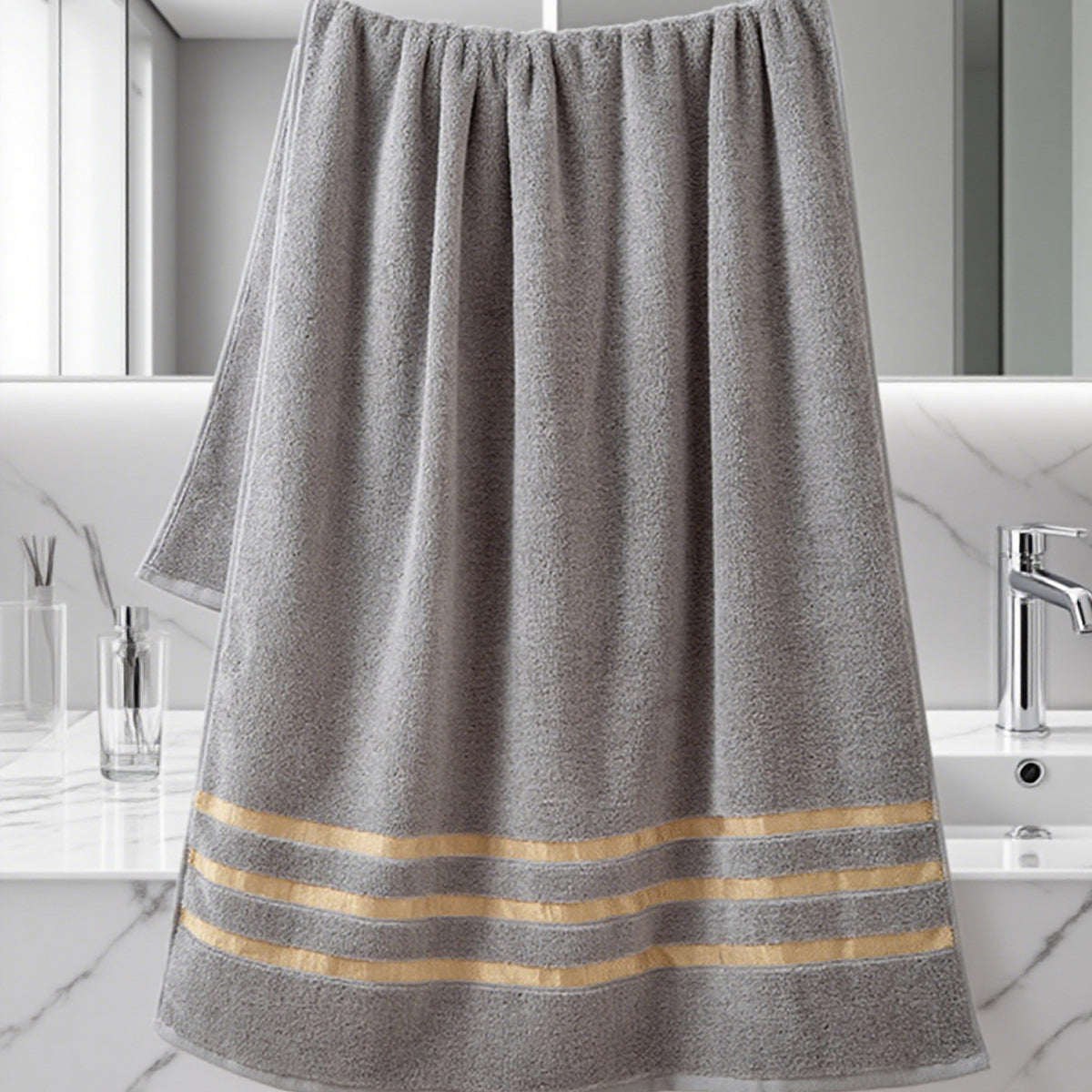3 Pcs Hotel Bath Towel Set in Grey or White – Product View 12