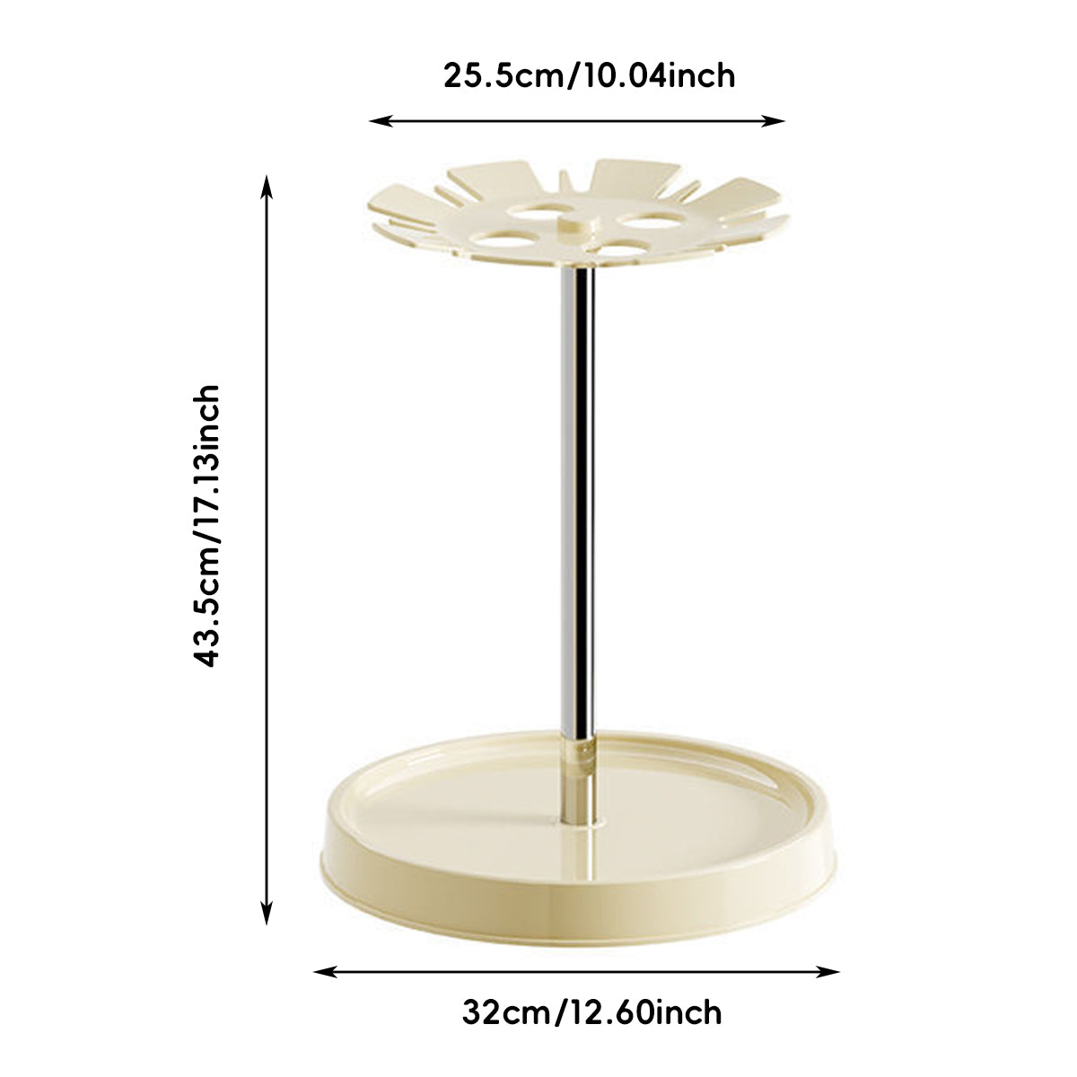 6-Slot Umbrella Storage Rack with Drain Tray Entryway