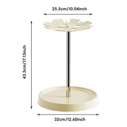 6-Slot Umbrella Storage Rack with Drain Tray Entryway