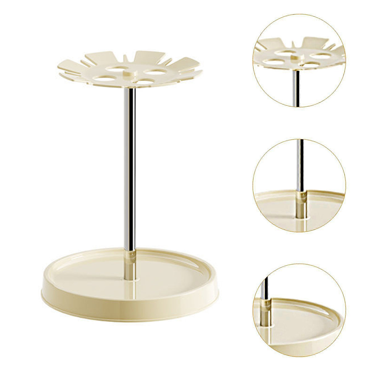 6-Slot Umbrella Storage Rack with Drain Tray Entryway