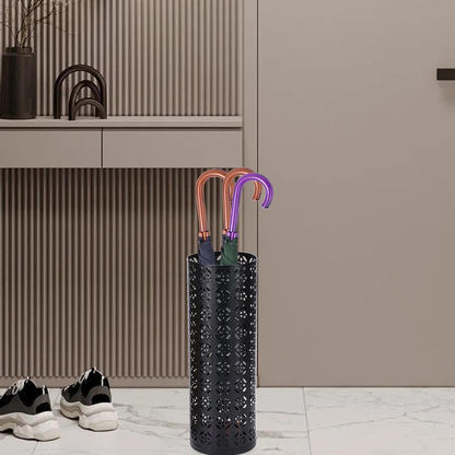 Black Metal Umbrella Stand for Hotel Lobbies