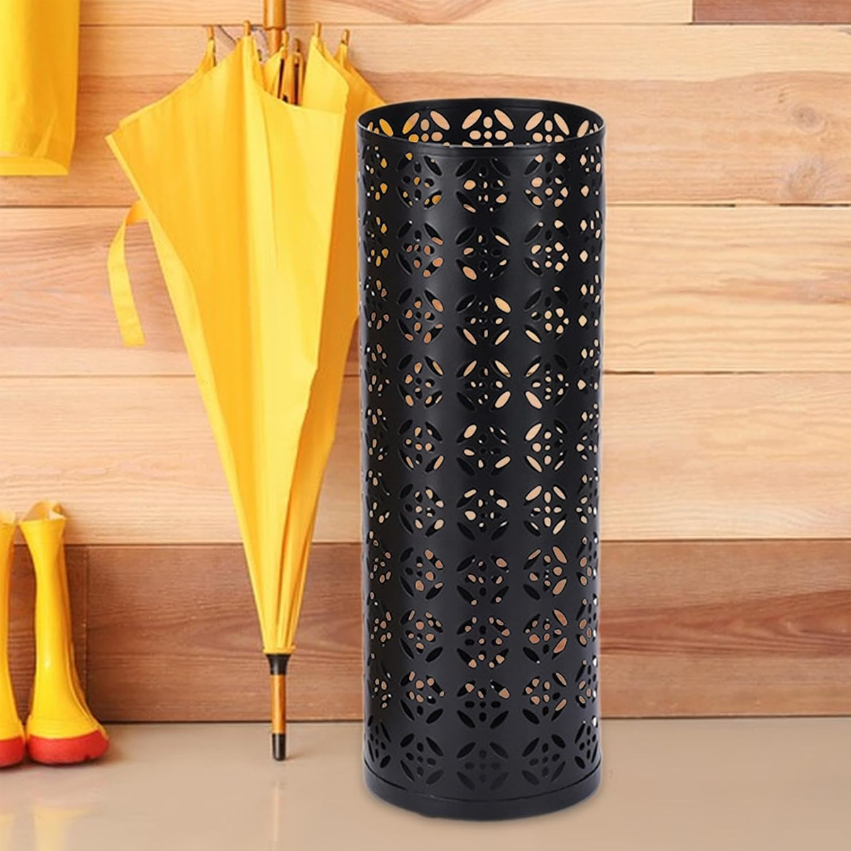 Black Metal Umbrella Stand for Hotel Lobbies