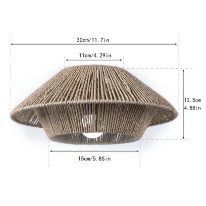 Hand Woven Paper Rope Lampshade Vintage Pendant Cover