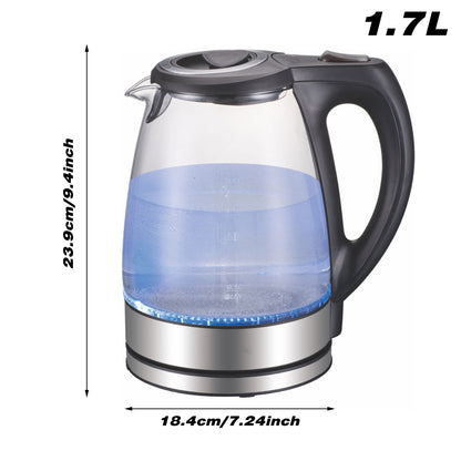 1.7L Electric Kettle Stainless Steel Hot Water Boiler for Home Hotel Office Use