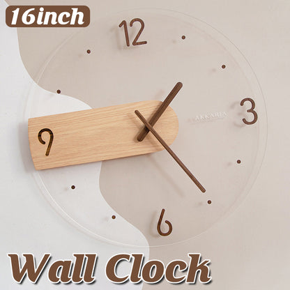 Modern Solid Wood Wall Clock Decorative Home Clock for Living Room Bedroom AU