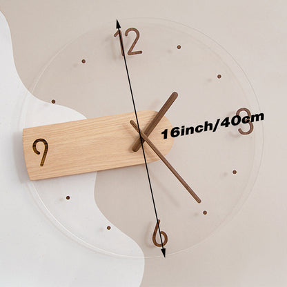 Modern Solid Wood Wall Clock Decorative Home Clock for Living Room Bedroom AU